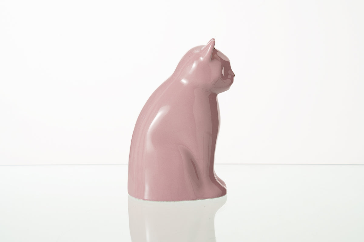 Katzenurne "Mieze" - Rosa | Keramik Tierurne für Katze