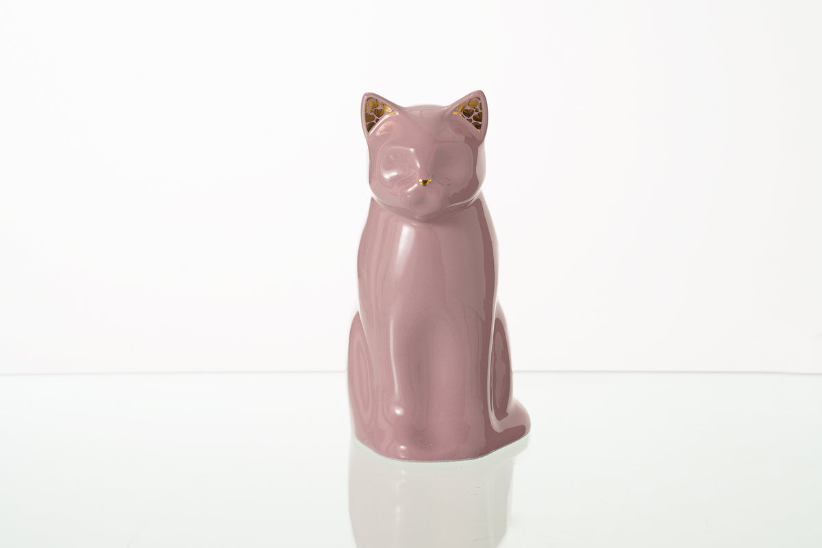 Katzenurne "Mieze" - Rosa | Keramik Tierurne für Katze