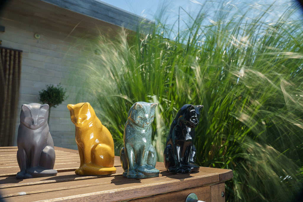 Mini Haustier Urne für Asche - Gelb | Keramik | Handgemacht