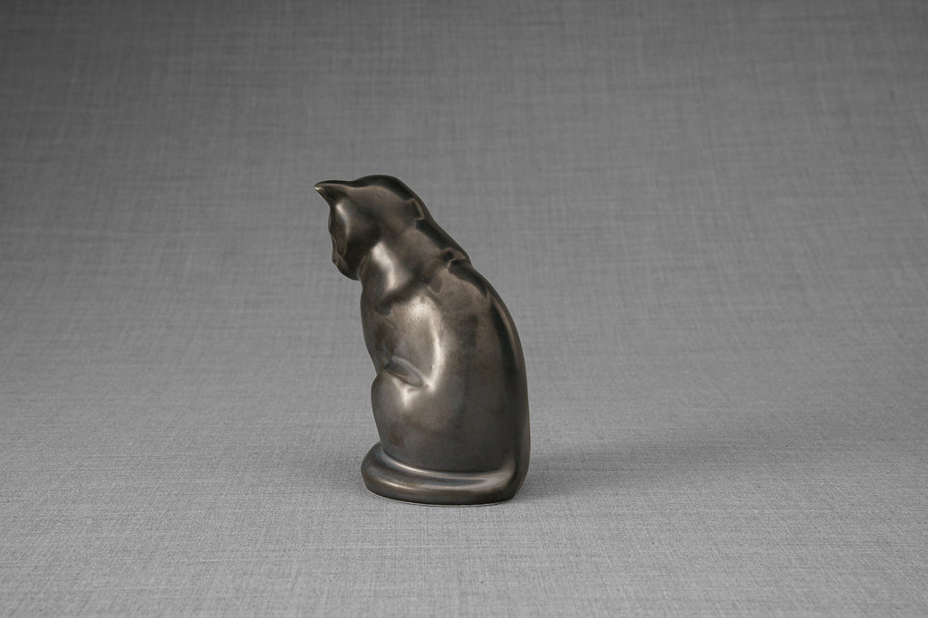 Mini Haustier Urne für Asche - Dunkel Matt | Keramik | Handgemacht