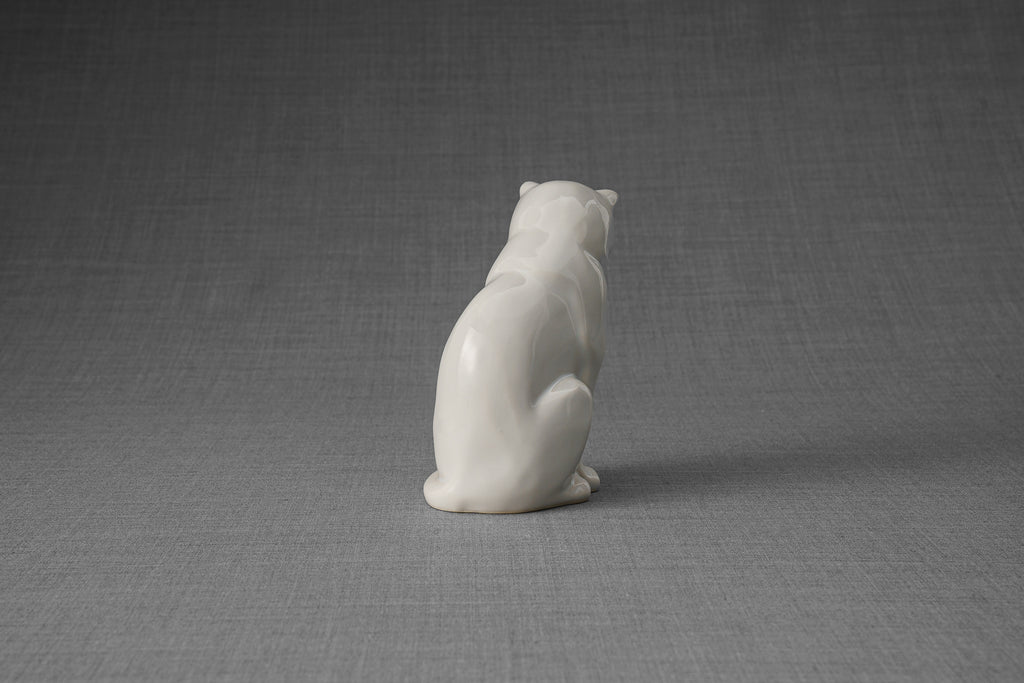 Mini Haustier Urne für Asche - Weiß Matt | Keramik | Handgemacht