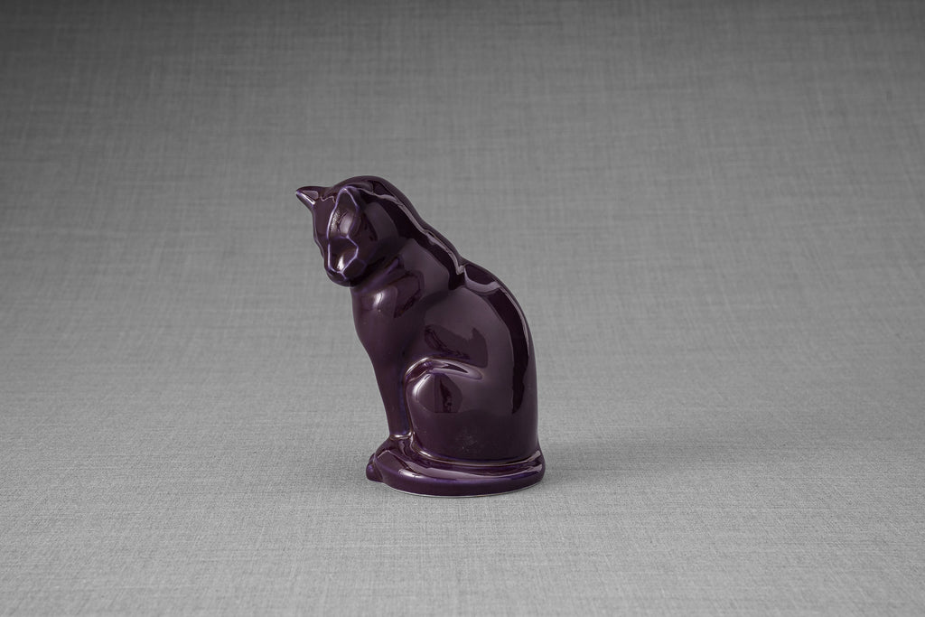 Mini Haustier Urne für Asche - Violett | Keramik | Handgemacht 