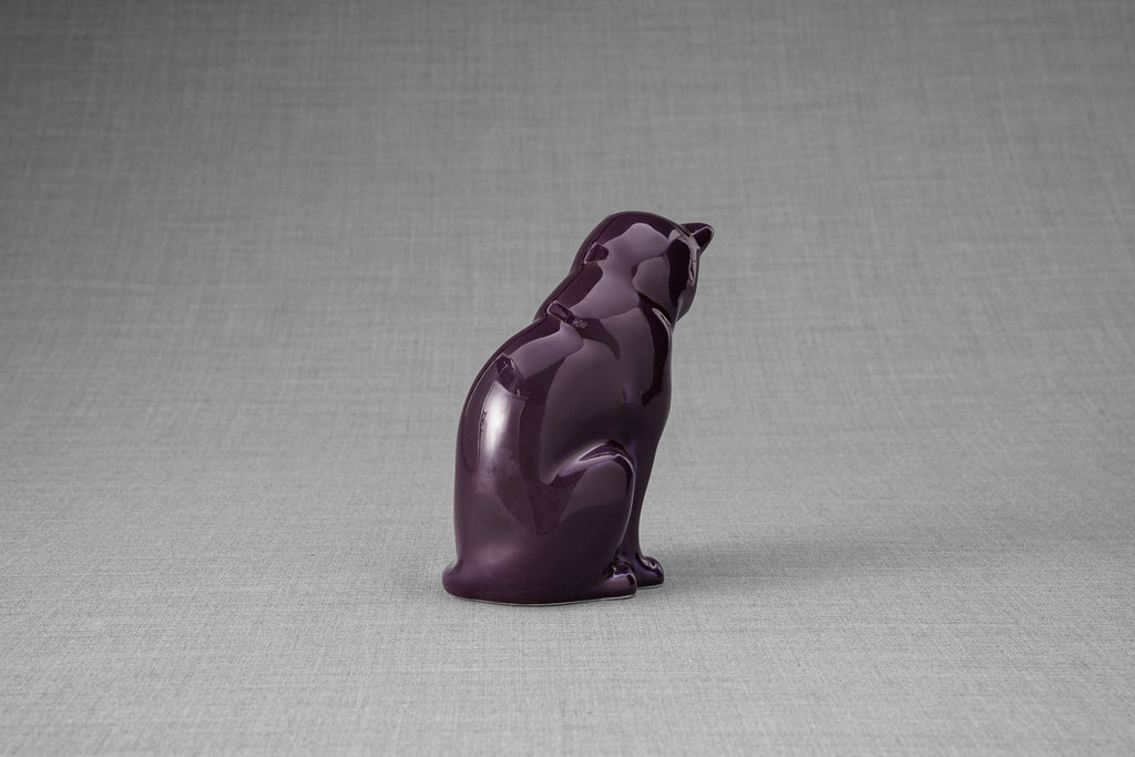 Mini Haustier Urne für Asche - Violett | Keramik | Handgemacht 