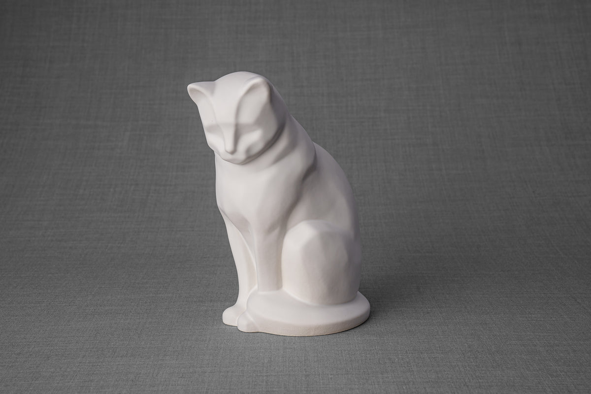 Haustierurne für Katze - Weiß Matt | Keramik Tierurne