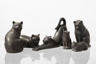 Tierurne Katze "Felix" - Grau Matt | Keramik Tierurne

