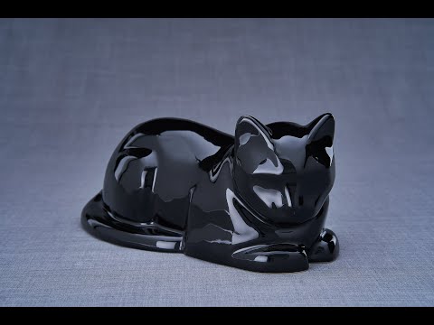 Katzenurne - Schwarz | Keramik Tierurne