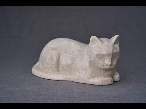 Katzenurne - Craquelé | Keramik Tierurne
