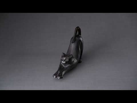 Katzenurne für Asche "Anmut" – Dunkel Matt | Keramik