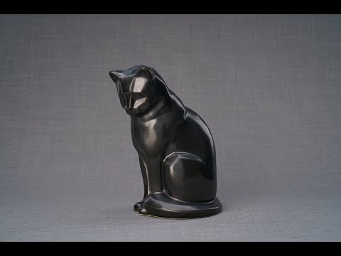 Haustierurne für Katze - Ölig Grün Meliert | Keramik Tierurne