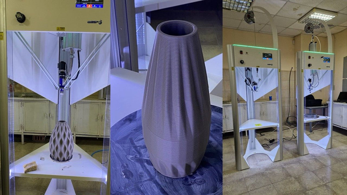 Cremation Urn "Echo" - 3D Printed Ceramic Urn | Blue Melange | Keepsake - Pulvis Art Urns