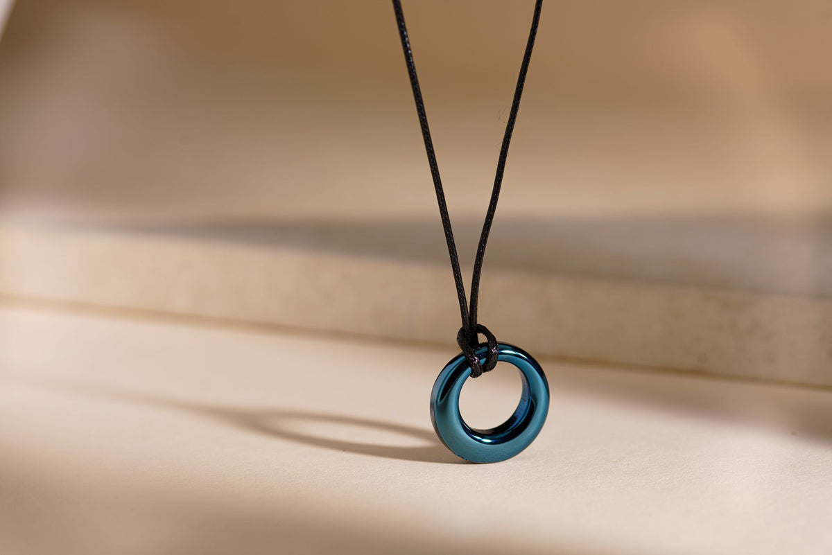 Einäscherungshalskette – Für immer | Edelstahl | Gedenkschmuck | Blau